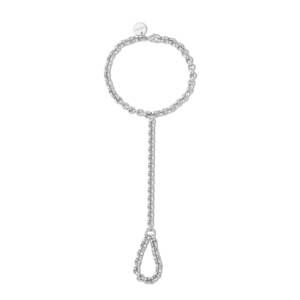 NEW EKLEXIC women's raya hand chain bracelet in silver
